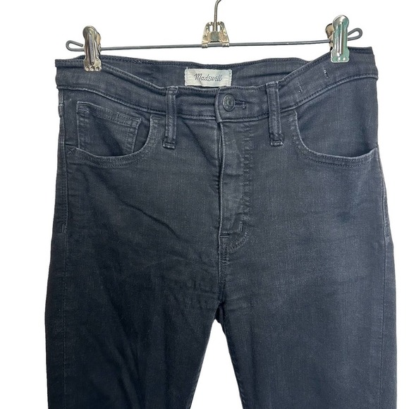 Madewell Mid-rise Jeans Women’s sz.‎ 27 Black Bennet Wash Roadtripper Skinny - Picture 3 of 12